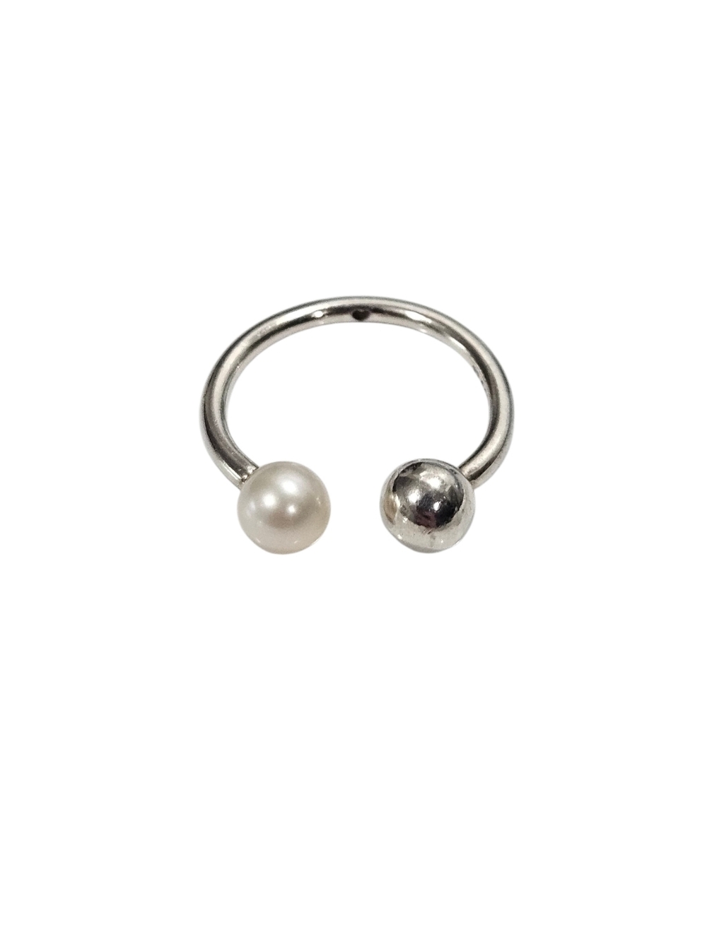 Pandora Open Pearl Ring Size 52 Sterling Silver Freshwater Pearl